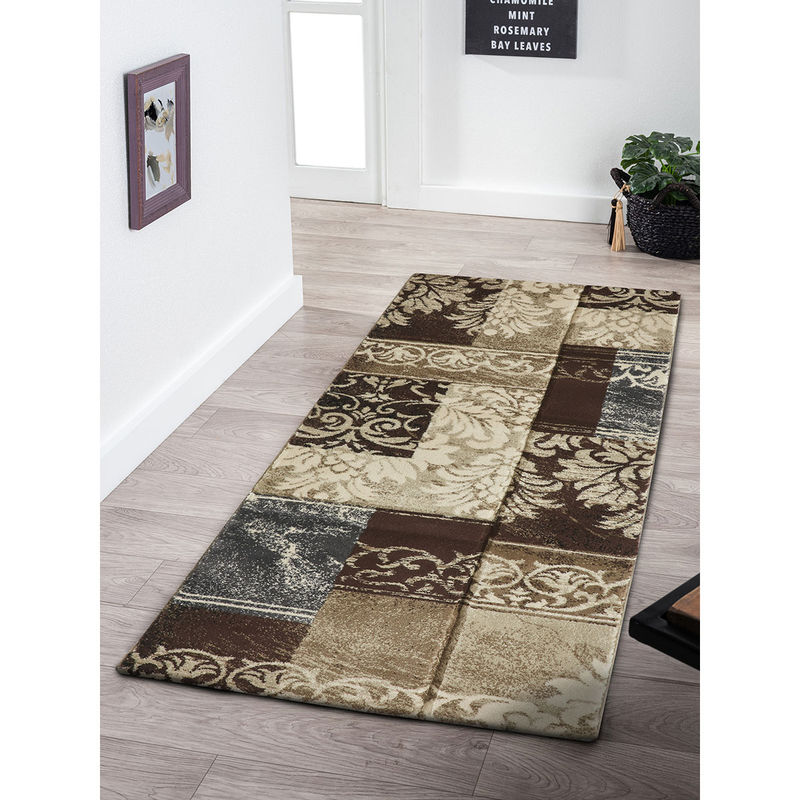 OBSESSIONS Brown Textured Bedside Runner Buy OBSESSIONS Brown Textured