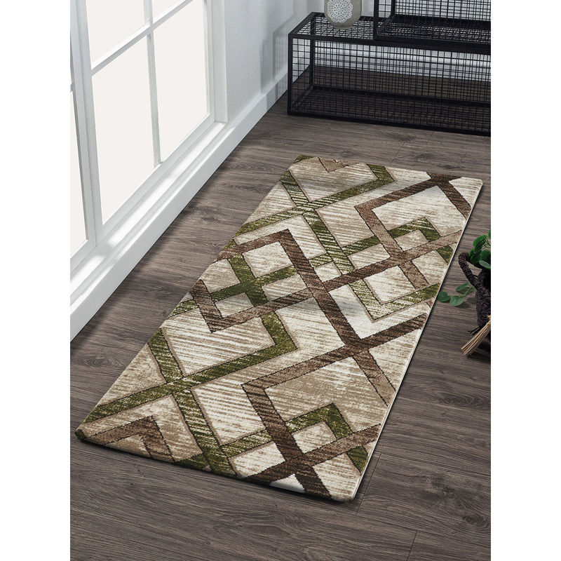 OBSESSIONS Green Polypropylene Bedside Runner Buy OBSESSIONS Green