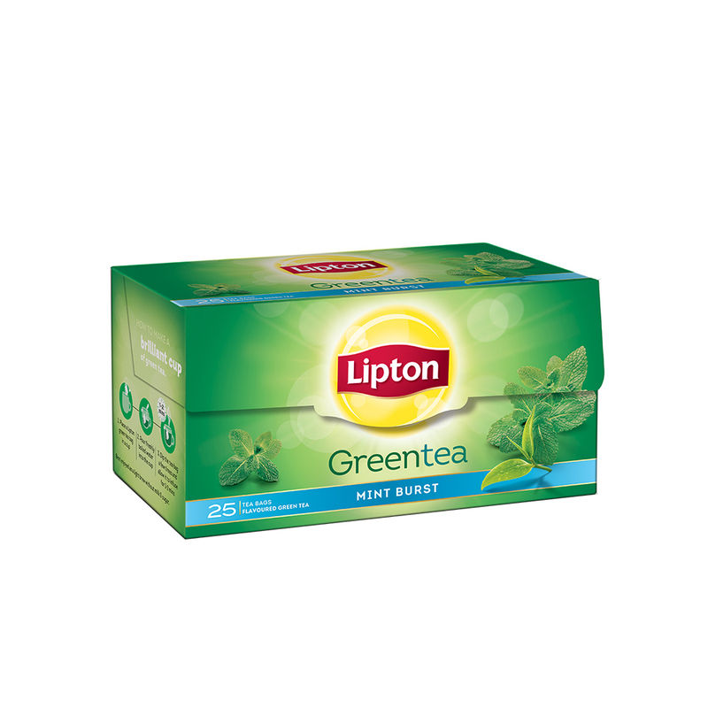Lipton Green Tea Mint Burst (25 Tea Bags): Buy Lipton ...