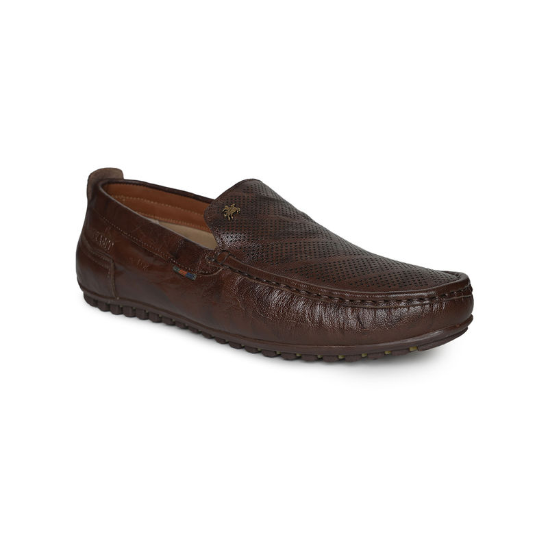 BUCKAROO BALZAC Genuine Leather Casual Loafers Brown (UK 9)