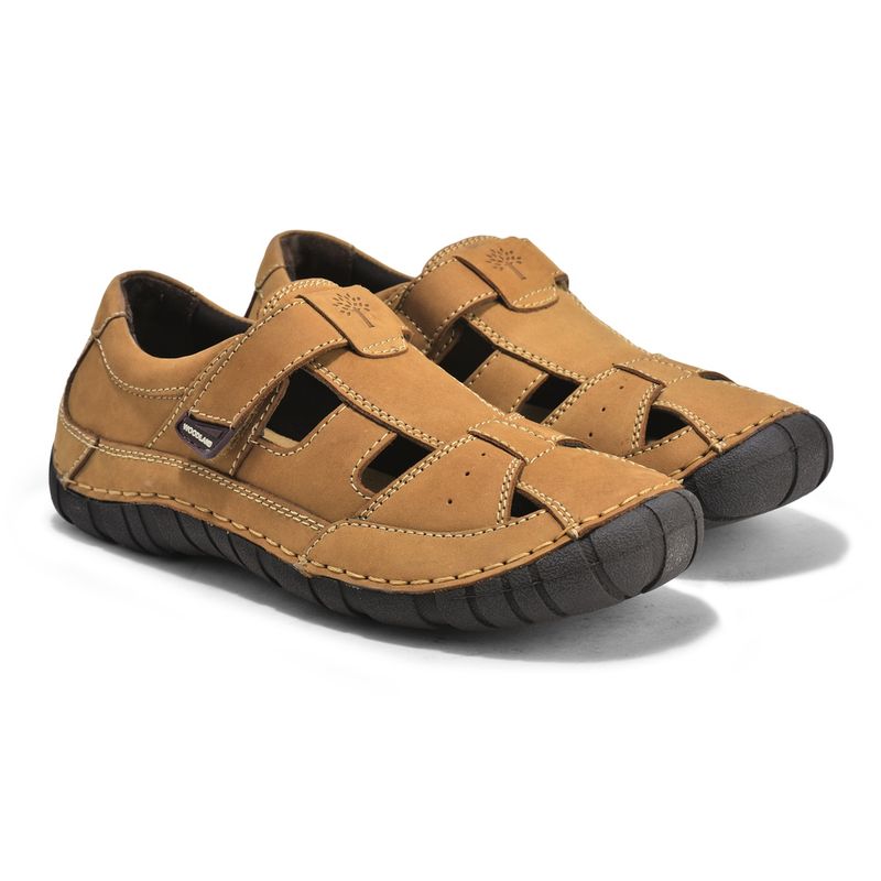 WOODLAND Men Brown Round Toe Sandals (EURO 42)