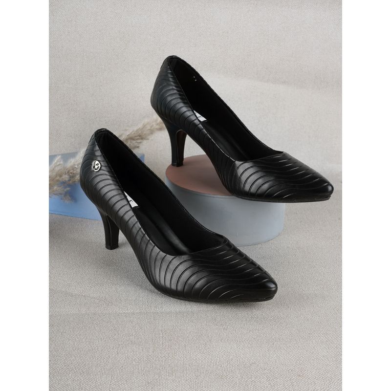 ELLE Black Women Slip On Pumps (EURO 39)
