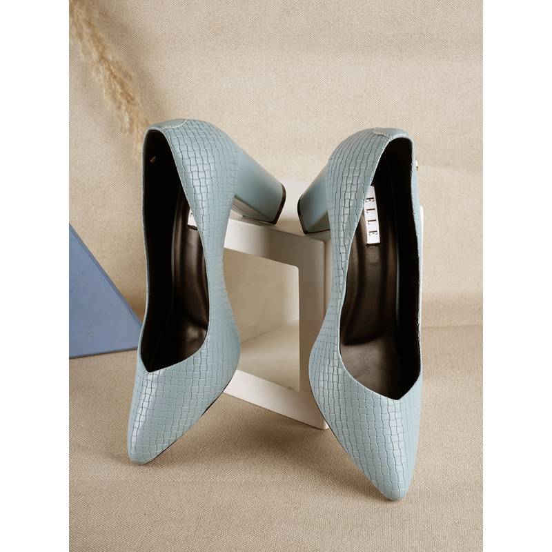 ELLE Blue Women Slip On Pumps (EURO 40)