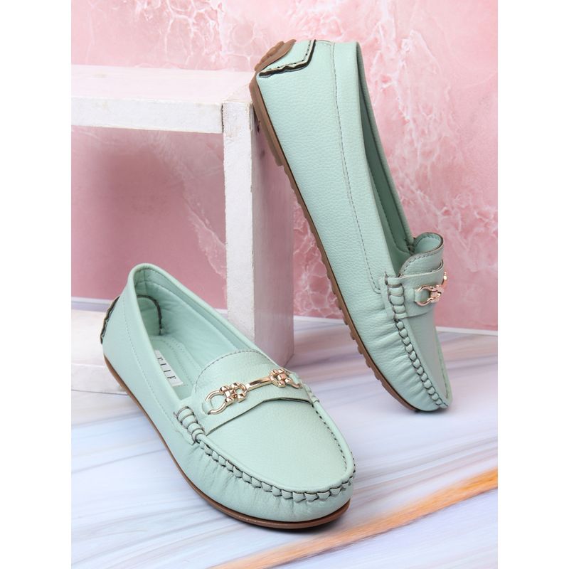 ELLE Green Women Slip On Loafers (EURO 38)