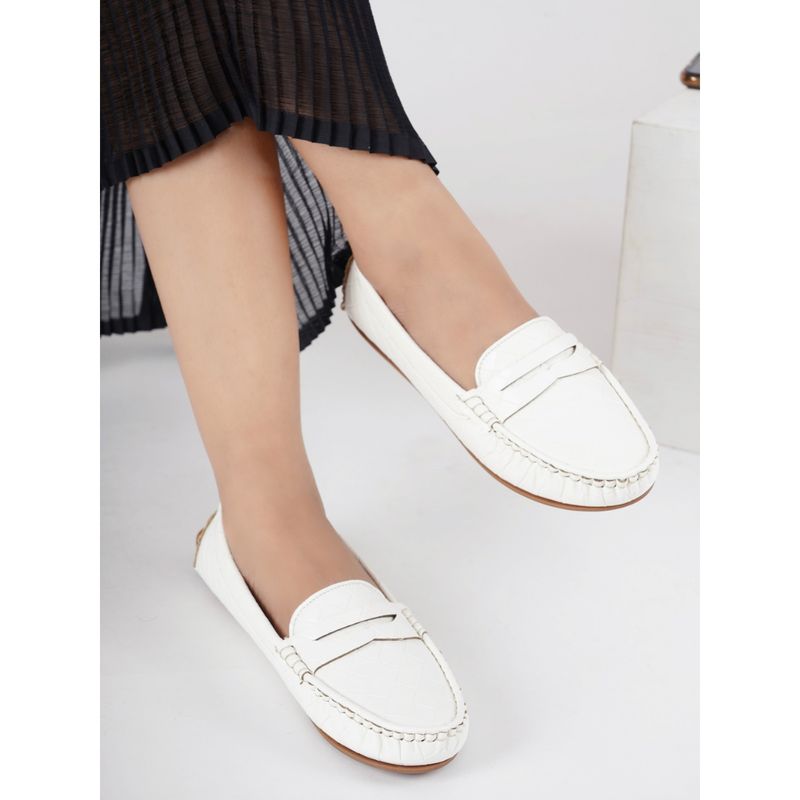 ELLE White Women Slip On Loafers Buy ELLE White Women Slip On Loafers