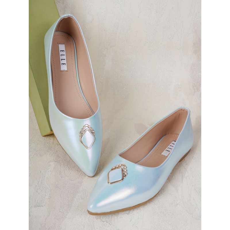 ELLE Blue Women Slip On Ballerinas (EURO 36)