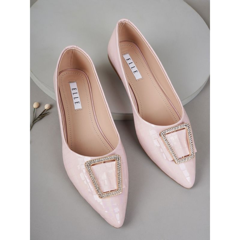 ELLE Nude Women Slip On Ballerinas (EURO 36)