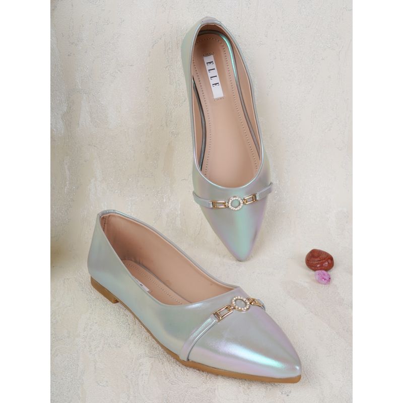 ELLE Multi-Color Women Slip On Ballerinas (EURO 36)