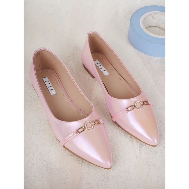 ELLE Pink Women Slip On Ballerinas (EURO 37)