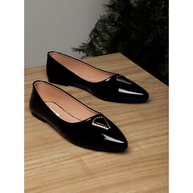ELLE Black Women Slip On Ballerinas (EURO 38)