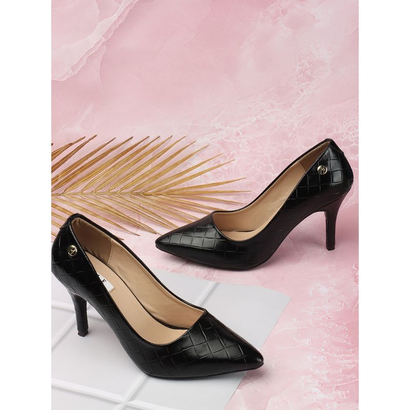 ELLE Black Women Slip On Pumps (EURO 41)