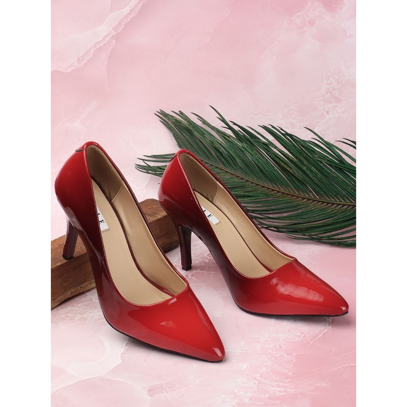 ELLE Red Women Slip On Pumps (EURO 36)