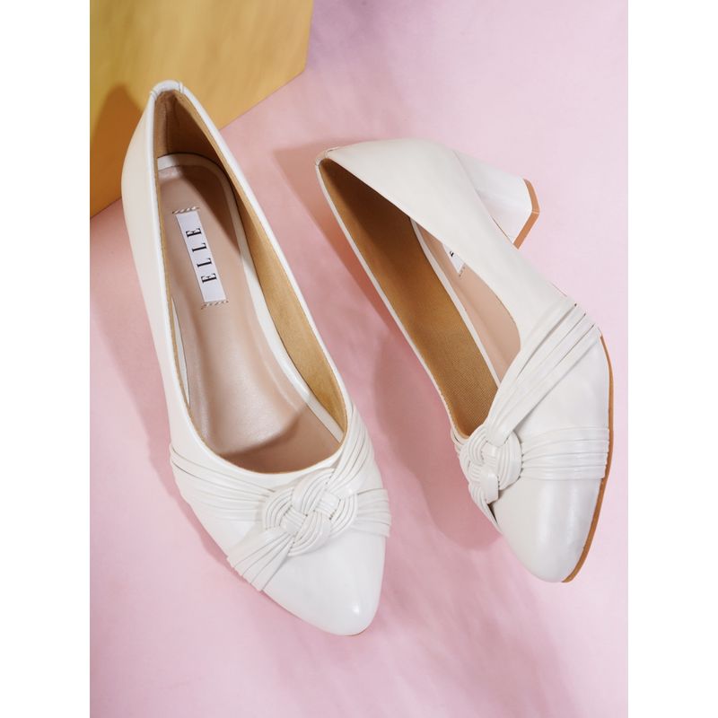 ELLE White Women Slip On Pumps Buy ELLE White Women Slip On Pumps