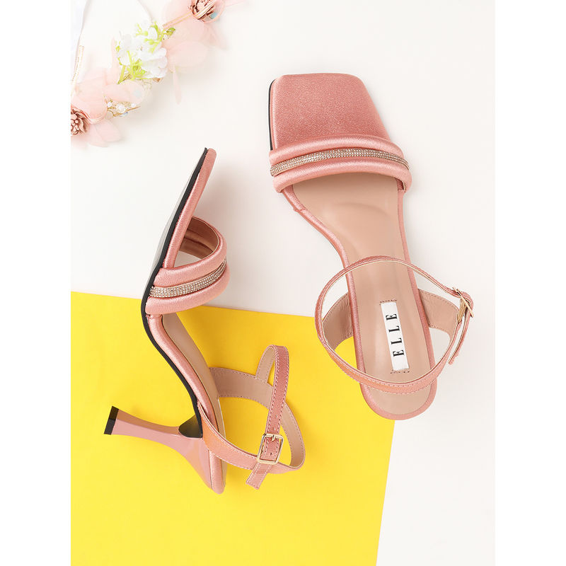 ELLE Peach Women Buckle Sandals (EURO 38)