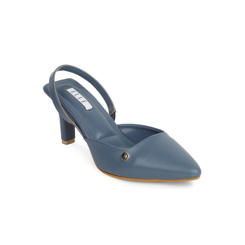 ELLE Blue Women Slip On Mules (EURO 38)