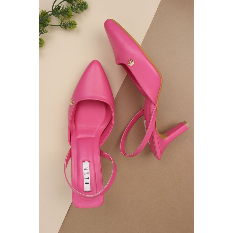 ELLE Pink Women Slip On Mules (EURO 40)