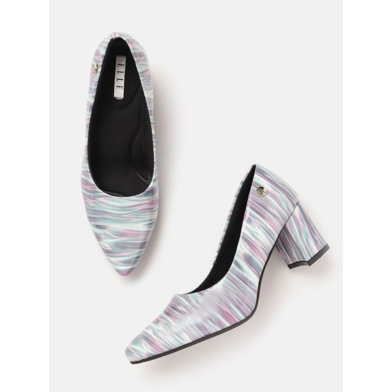 ELLE Blue Women Slip On Pumps (EURO 37)