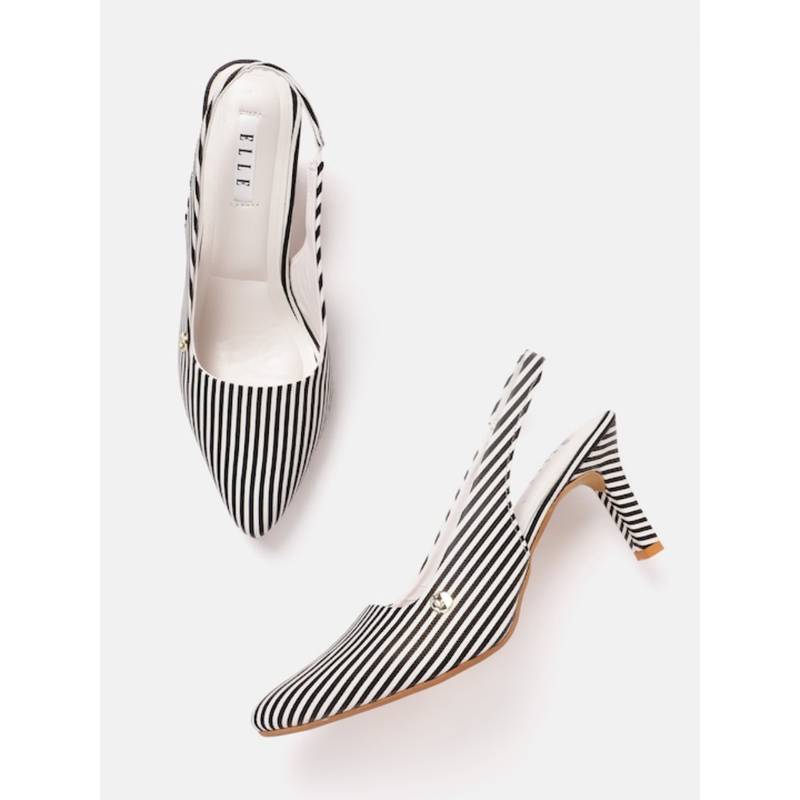 ELLE Black Women Slip On Pumps (EURO 37)