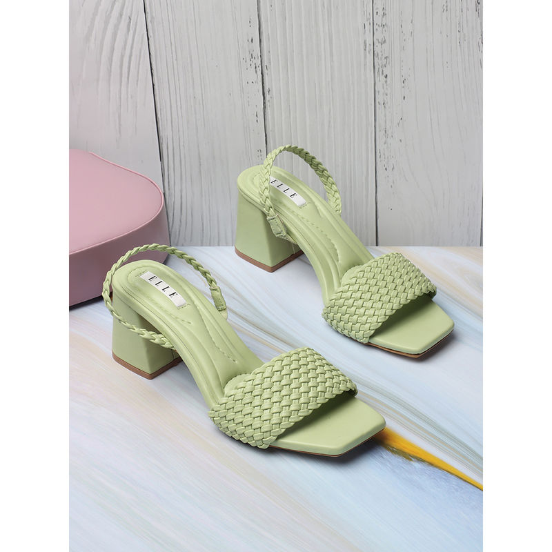 ELLE Green Women Slip On Sandals (EURO 37)