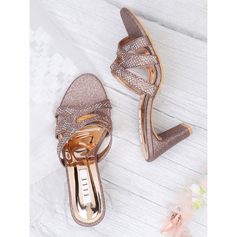 ELLE Purple Women Slip On Sandals (EURO 40)