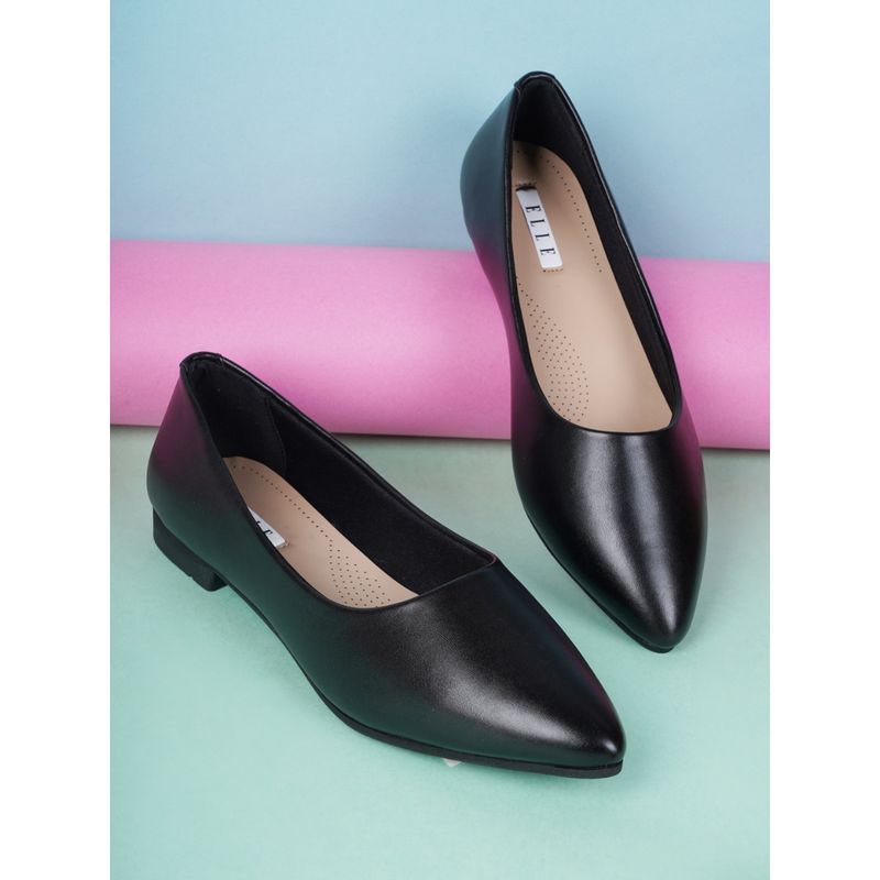 ELLE Black Women Slip On Ballerinas (EURO 37)