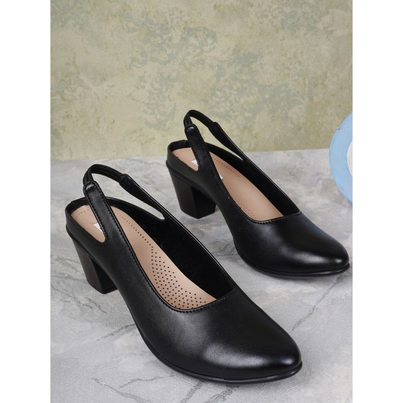 Buy ELLE Black Women Slip On Pumps Online