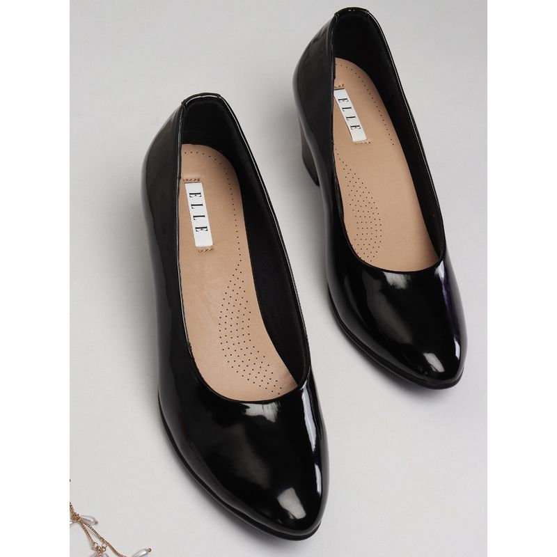 ELLE Black Women Slip On Pumps (EURO 36)