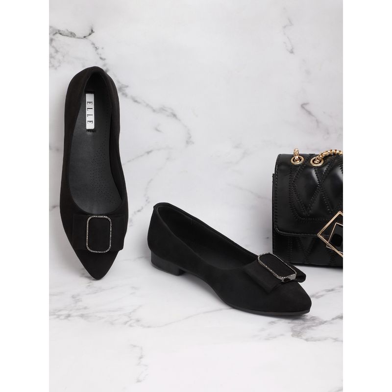 ELLE Black Women Slip On Ballerinas (EURO 36)