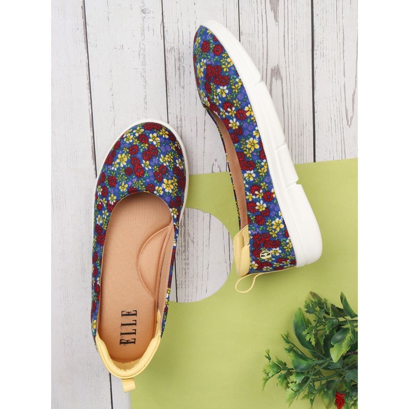 ELLE Blue Women Slip On Ballerinas (EURO 39)