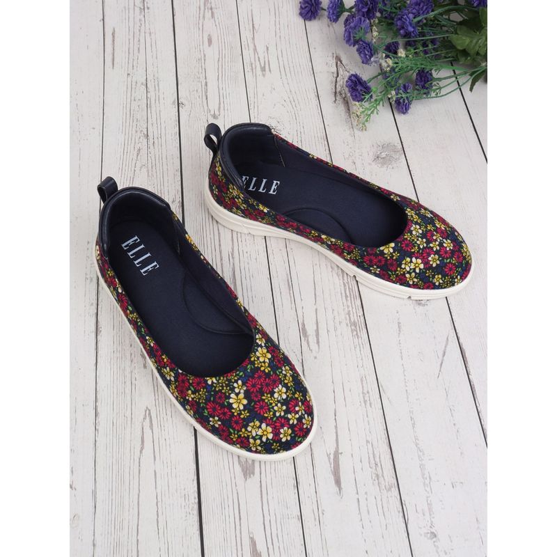 ELLE Navy Blue Women Slip On Ballerinas (EURO 39)