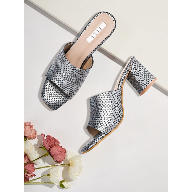 ELLE Black Women Slip On Sandals (EURO 38)