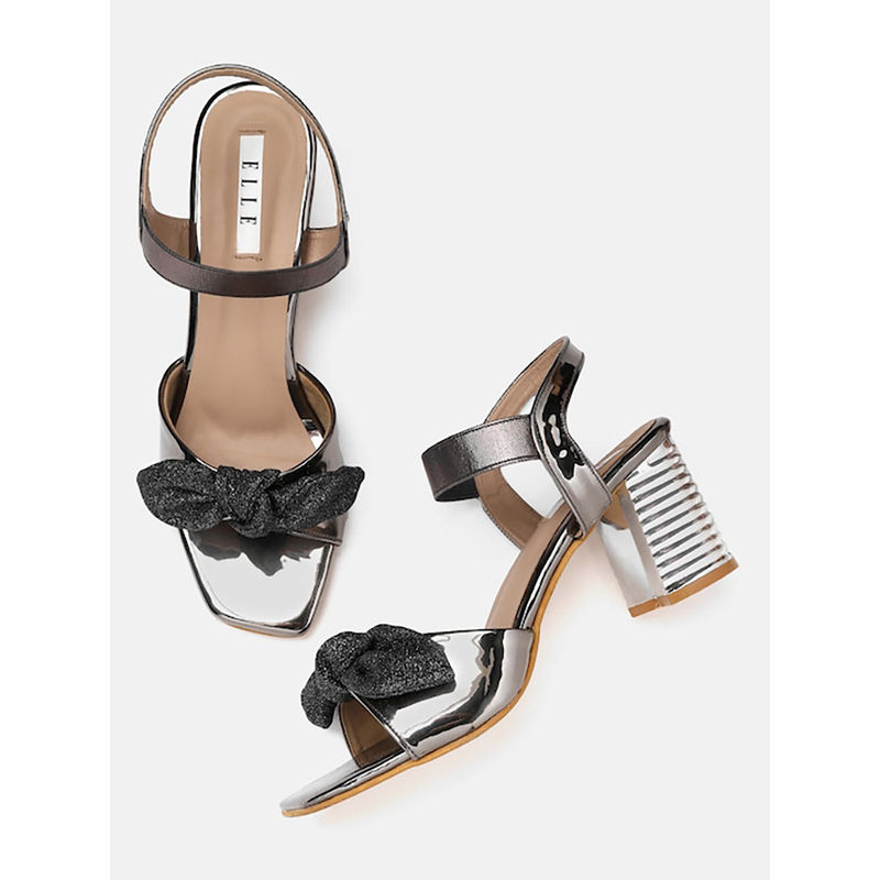 ELLE Grey Women Slip On Sandals (EURO 38)