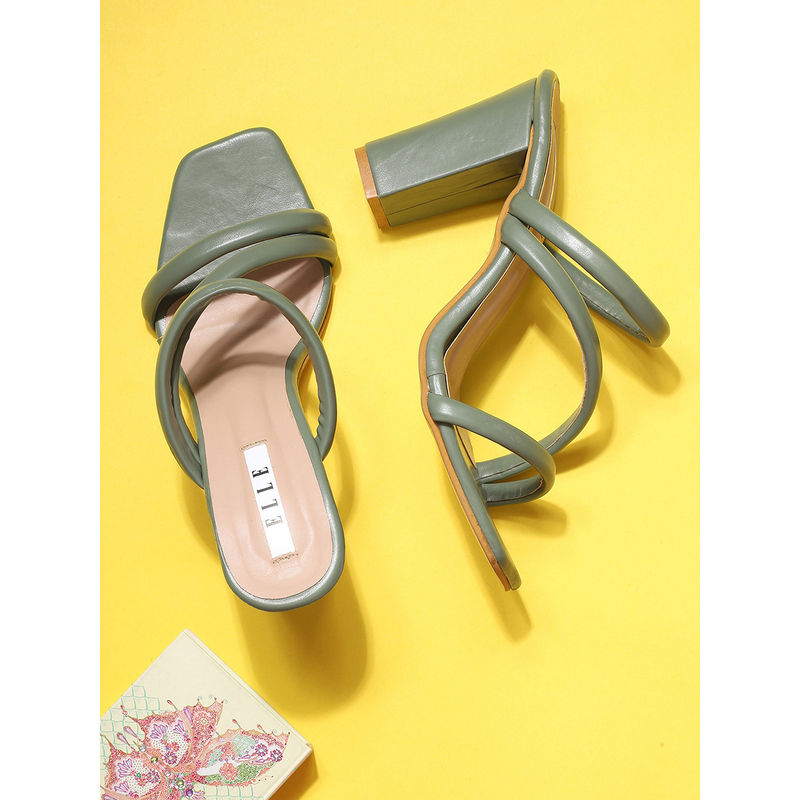 ELLE Green Women Slip On Sandals (EURO 40)