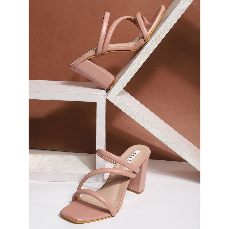 ELLE Pink Women Slip On Sandals (EURO 37)