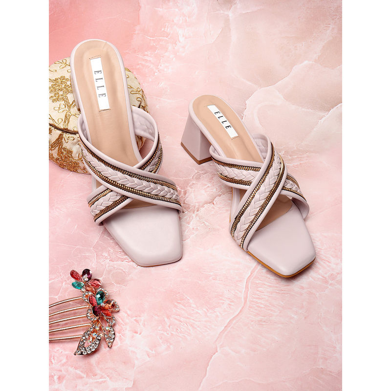 ELLE Lavender Women Slip On Sandals (EURO 38)