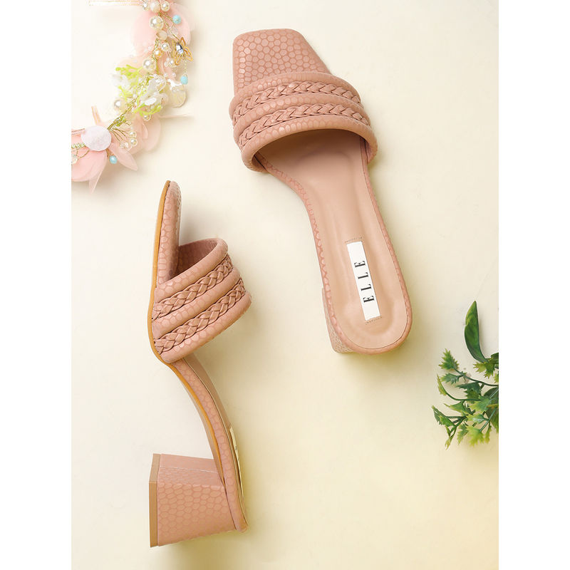 ELLE Peach Women Slip On Sandals (EURO 37)