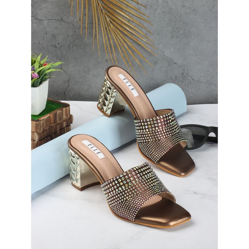 ELLE Copper Women Slip On Sandals (EURO 41)