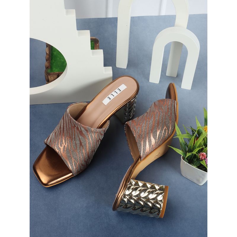 ELLE Copper Women Slip On Sandals (EURO 37)