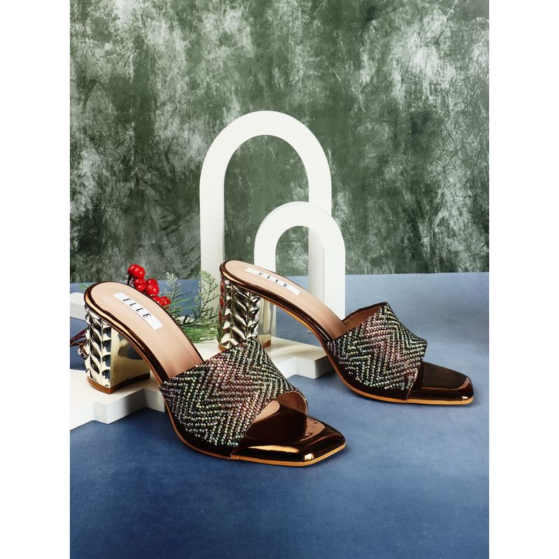 ELLE Copper Women Slip On Sandals (EURO 41)