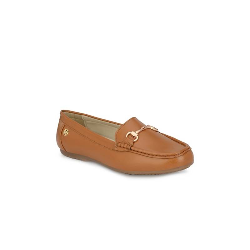 ELLE Tan Women Slip On Loafers (EURO 37)