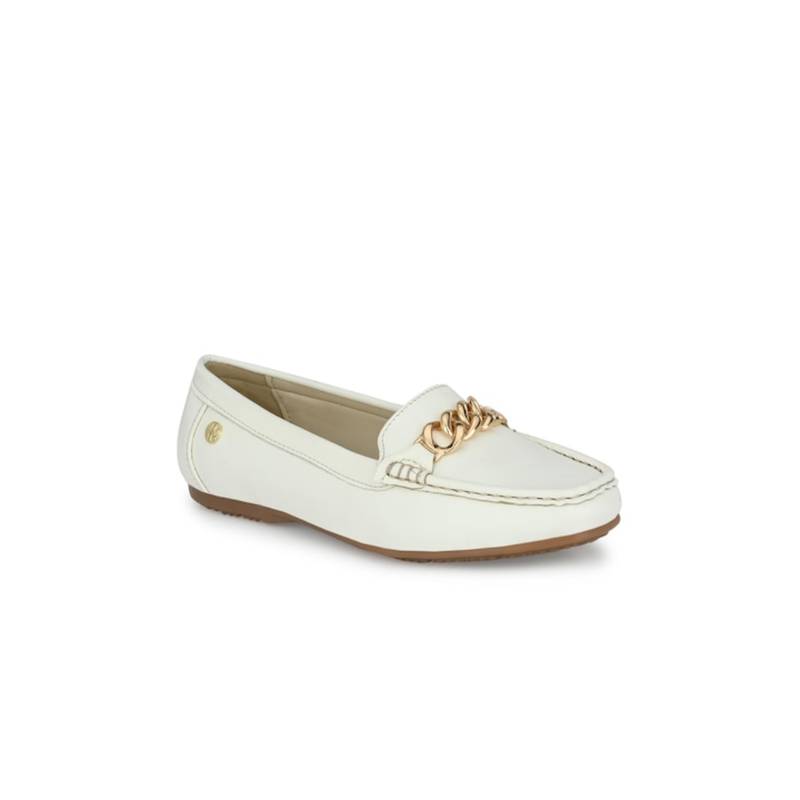 ELLE White Women Slip On Loafers (EURO 37)