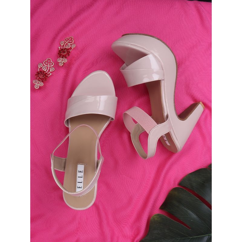 ELLE Pink Women Slip On Sandals (EURO 40)
