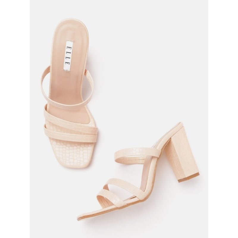 ELLE Pink Women Slip On Sandals (EURO 41)