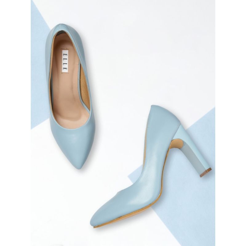 ELLE Blue Women Slip On Pumps (EURO 39)