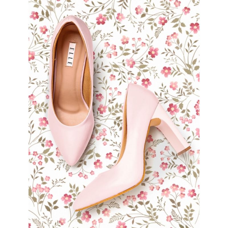 ELLE Pink Women Slip On Pumps (EURO 39)