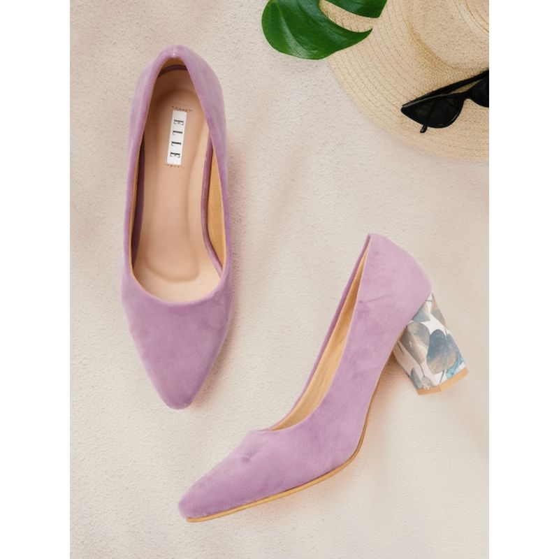 ELLE Purple Women Slip On Pumps (EURO 36)