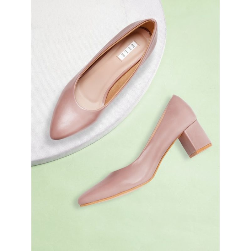 ELLE Pink Women Slip On Pumps (EURO 37)