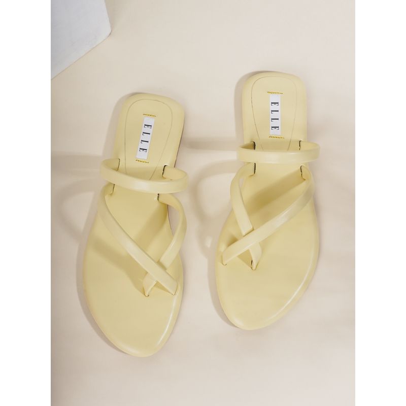 ELLE Yellow Women Slip On Flats (EURO 38)