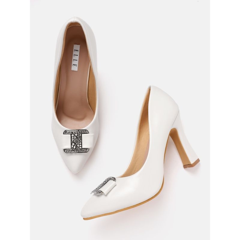 slip on white pumps