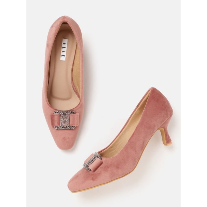ELLE Peach Women Slip On Pumps (EURO 39)
